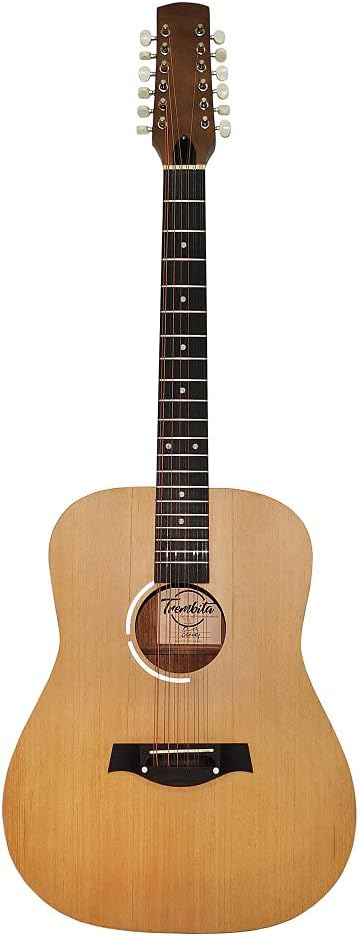 Ukrainian 12 Strings Acoustic Guitar, Trembita made in Ukraine, Rare Musical Instrument, Natural Wood. Excellent Sound, Steel Strings