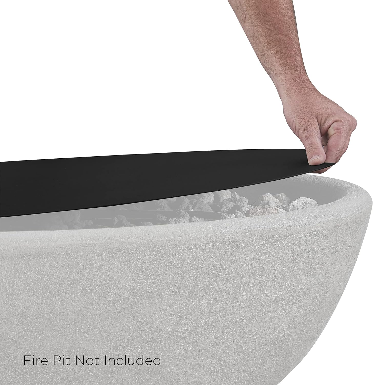 Real Flame Riverside Large Oval Steel Burner Lid, Black - Weather, Sun & Rust Resistant - Compatible with Riverside 58