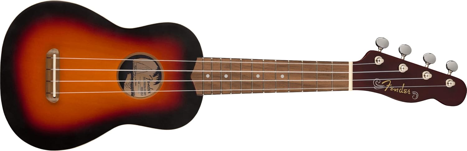Venice Soprano Ukulele, Walnut Fingerboard, 2-Color Sunburst