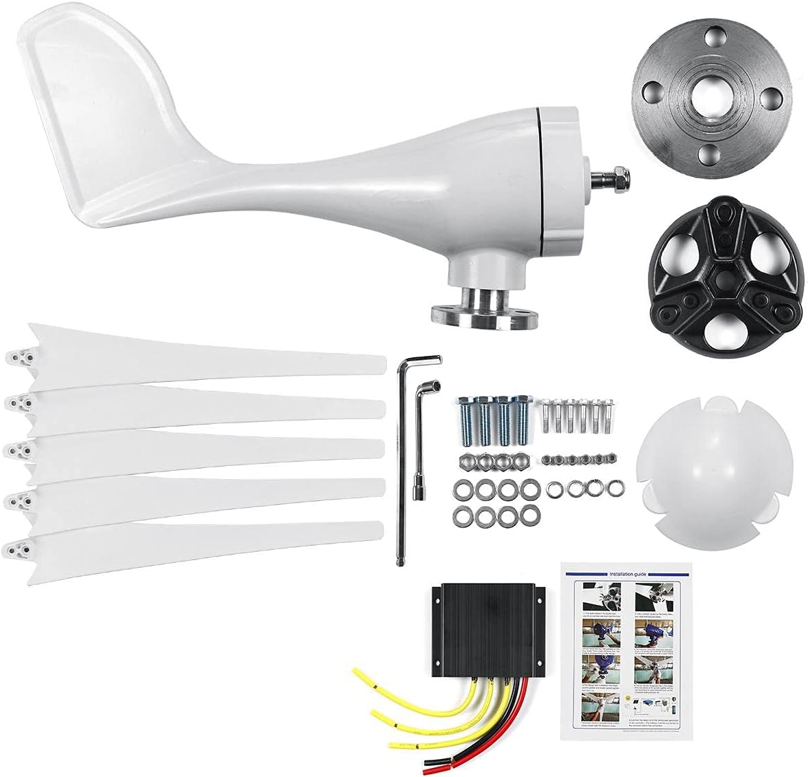 1800W Wind Turbines Generator 48V 3 5 Blades Motor Kit for Home Hybrids Streetlight Low Noise High Efficiency