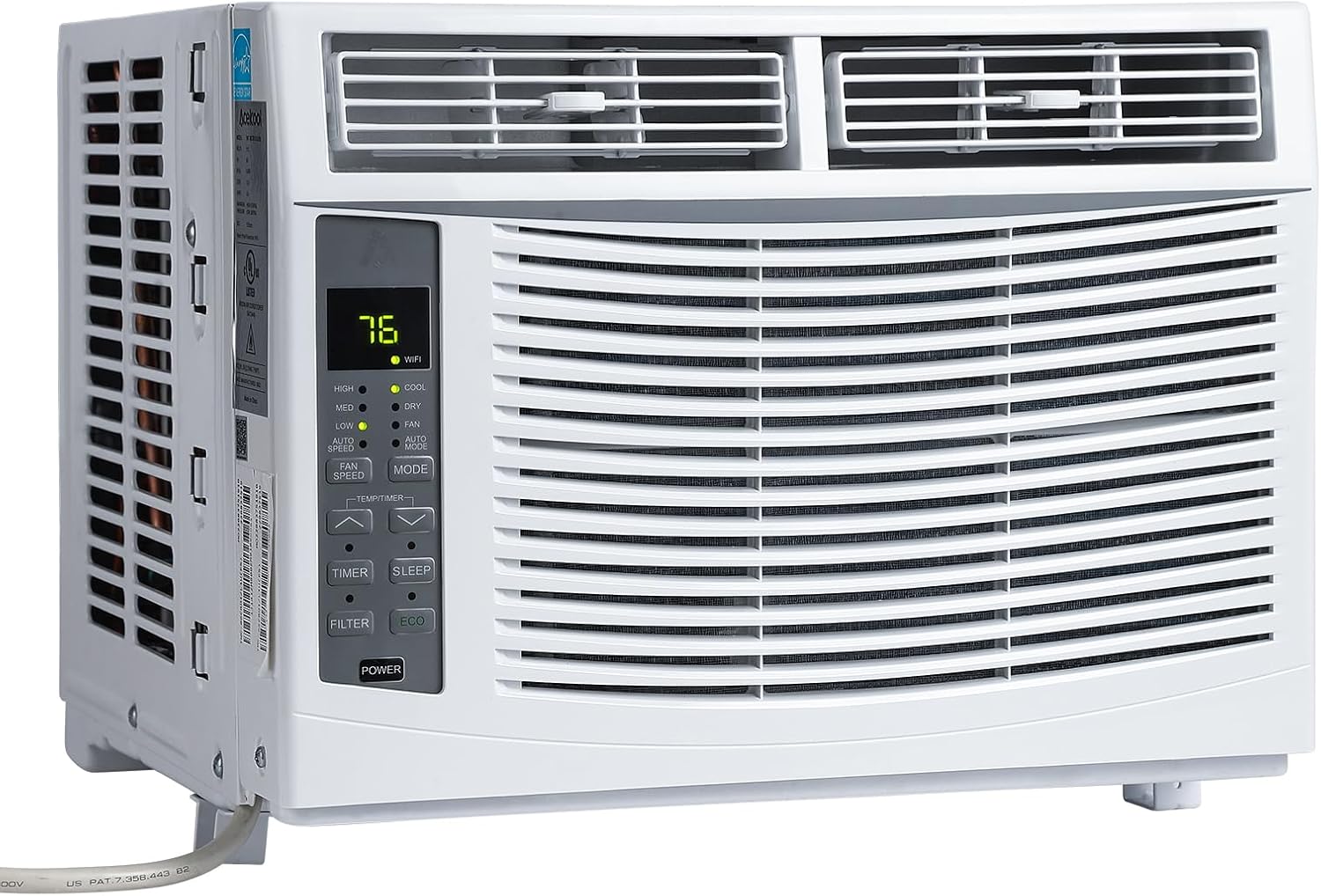 6000 BTU WiFi Smart Window Air Conditioner,Energy Saving, Quiet Operation, Efficient Cooling, Remote Controlled, Fast Cooling for Rooms Up to 269 Sq Ft, Ideal for Bedrooms & Workspaces