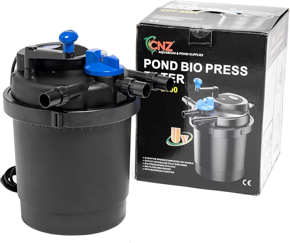 CNZ CPF-2500 Bio Pressure Pond Filter with 13w Clarifier, Up to 1600 gallons