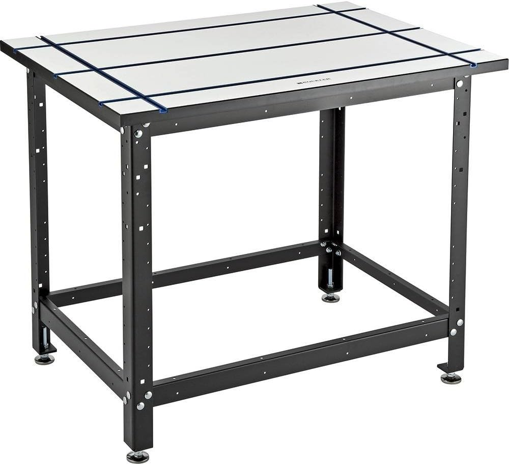 Rockler T Track Table Top (28” x 40”) - T Track Accessories for Fast & Stable Sawing, Sanding, Routing, or Assembly – Extruded Aluminum T-Slots Workbench Top - Aluminum T Track for Tables, Stands