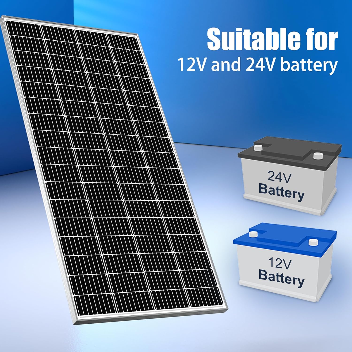 ACOPOWER Solar Panel 400W 24V, Monocrystalline High-Efficiency PV Module Power Charger for RV Caravan Marine Camper Rooftop Farm Battery and Off Grid(2 * 200W)