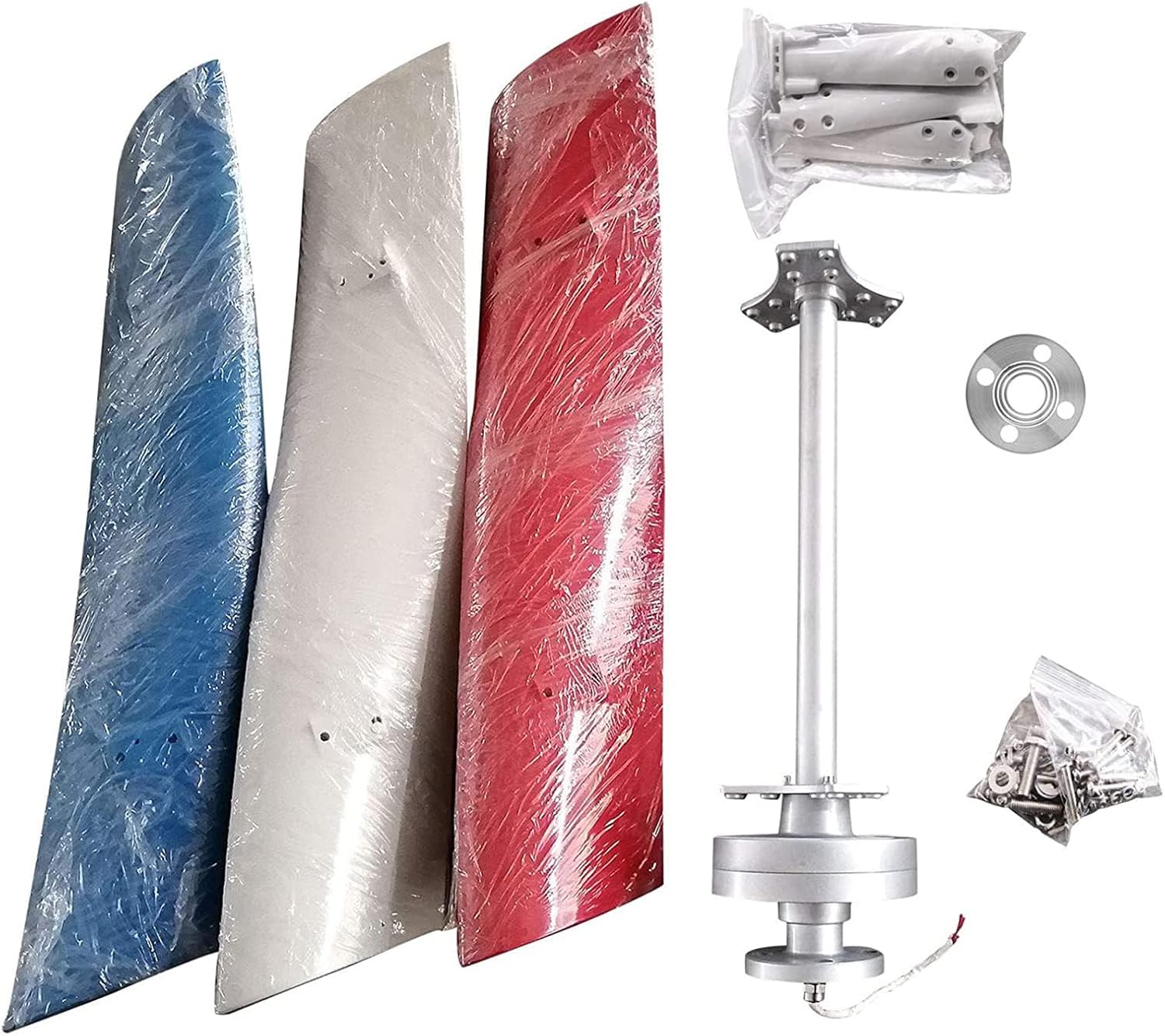 5000W DC 12V-48V Wind Generator Kit with 3 Blade Windmill Generator Spiral Vertical Wind Turbine,Solar and Wind Power Parts and Accessories