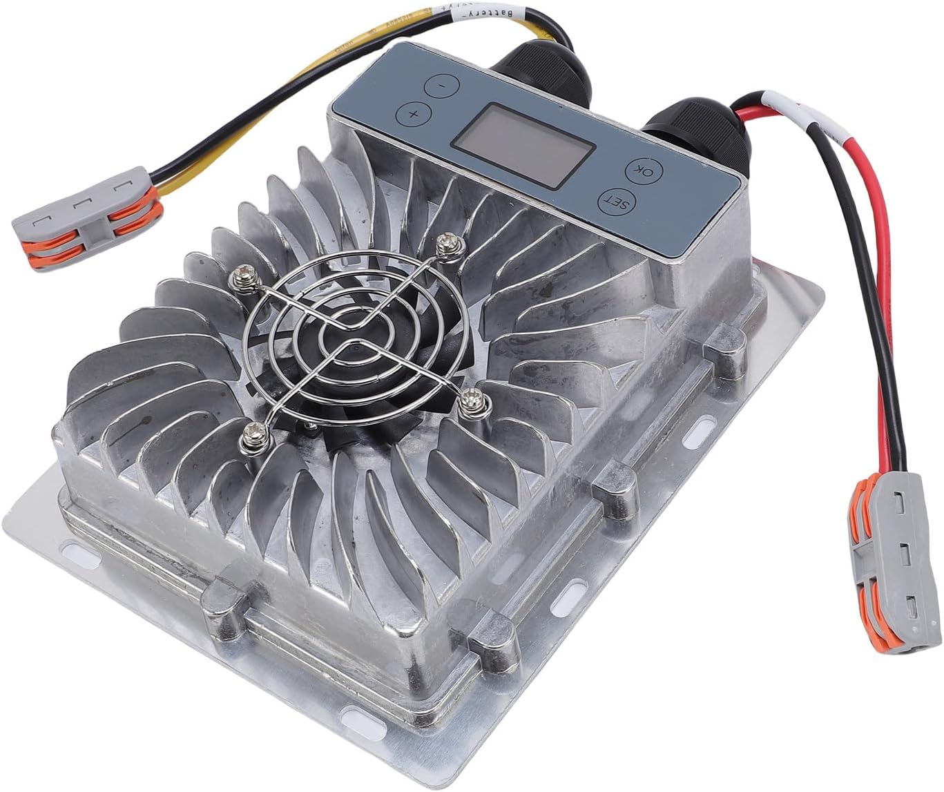 GOTOTOP Boost MPPT Solar Charge Controller 24V 36V 48V 60V 72V 1200W Solar Panel Regulator with LCD Display Cooling Fan for Lithium Ion Gel Flooded Batteries