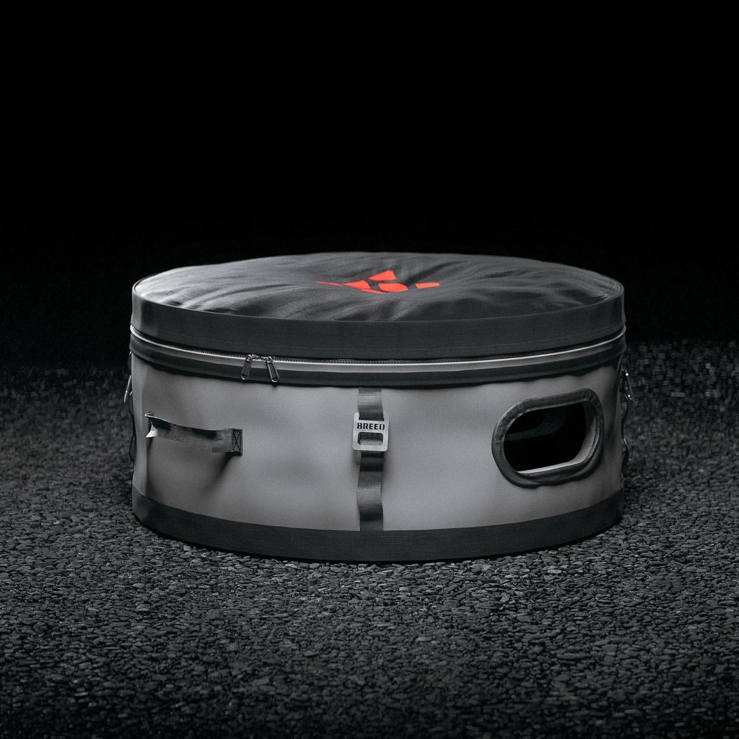 Breeo Y Series Transit Case - Round Fire Pit Cover - Firepit Cover for Carrying & Transporting - Bag for the Y Series Smokeless Fire Pit - Rubberized Vinyl Lid and Botton - Water Resistant - USA Made