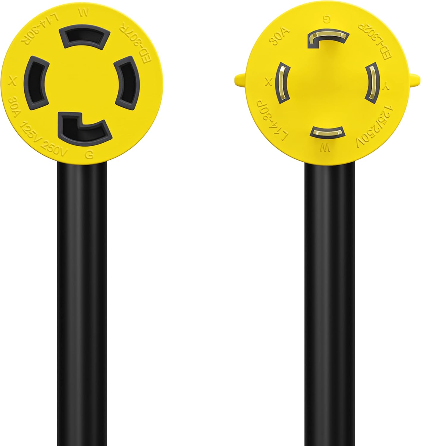 4-Prong 50 Feet 30 Amp Generator Cord, 10 Gauge Heavy Duty L14-30 Generator Power Cord Up to 7,500W (50-Feet)