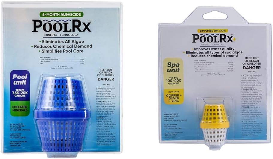 Pool RX 101001 6 Month Algaecide Blue Treats 7.5k-20k gallons, Single, Unit & spa Unit 100-400 gallons