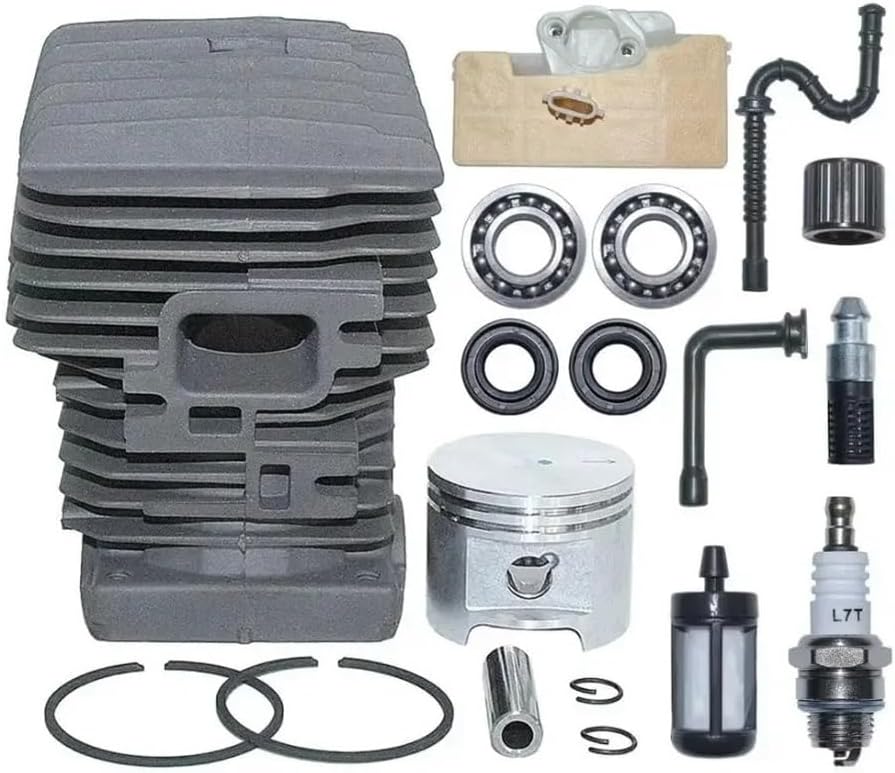 Cylinder Piston Kit 46mm for 029 MS290 039 MS390 Chainsaw Parts with Oil Seal Gasket Bearings Replacement Powertrain Parts(18Pcs)