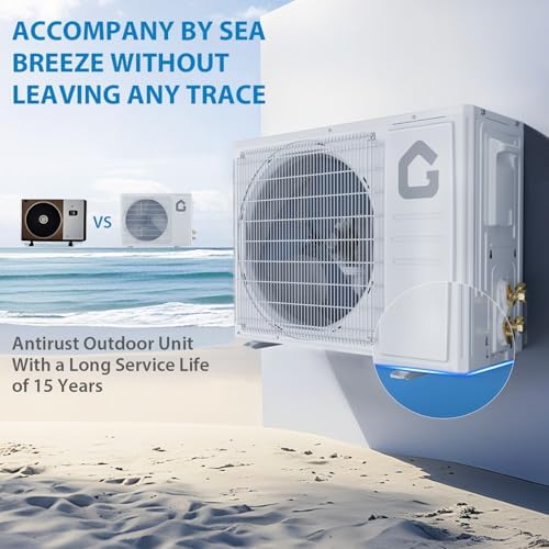 12000 BTU Mini Split Air Conditioner Heat Pump System, 20 SEER Energy Efficiency, WiFi Enabled, High Efficiency Cooling