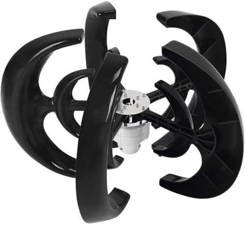 Wind Turbines，600W No Noise Vertical Axle Wind Turbine Generator, 12V 24V Magnetic Levitation Turbine with MPPT Controller for Home Street Lighting,12V-Black