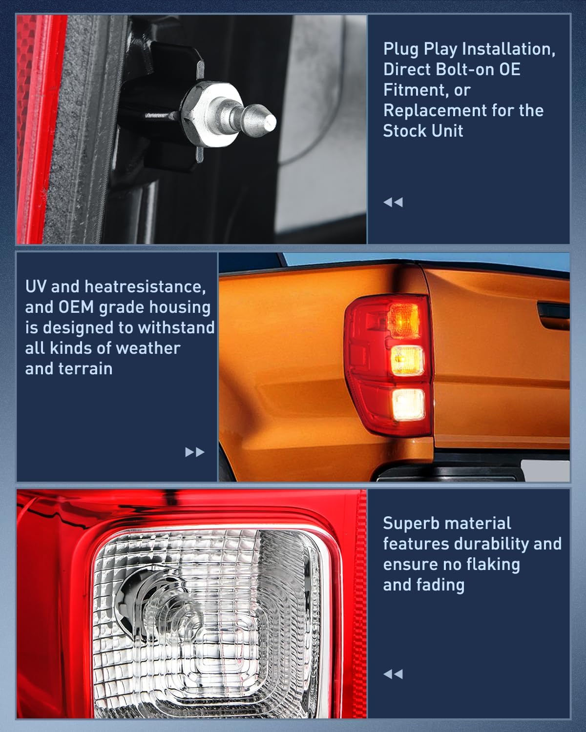 Nilight Tail Light Assembly Compatible with 2019 2020 2021 2022 2023 Ford Ranger XL w/o Blind Spot Halogen Type Rear Taillight Lamp Replacement OE Style Driver and Passenger Side