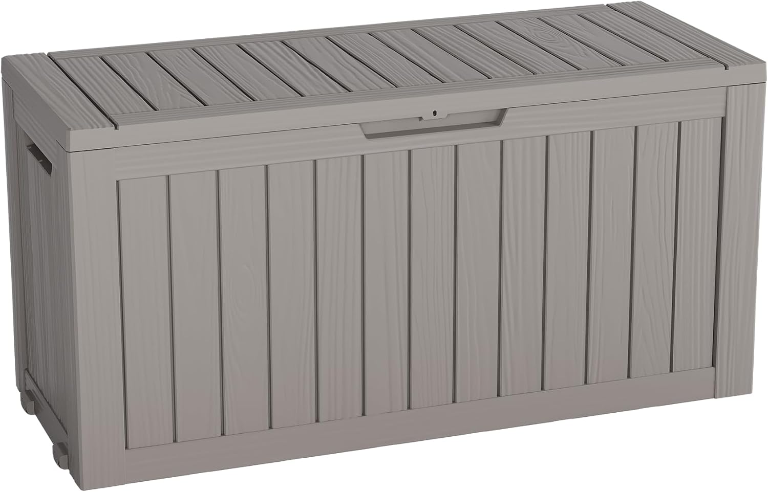 Bifanuo Outdoor Storage Box, 72 Gallon Deck Boxes Waterproof, Resin Storage Cabinet Multi Functional Storage Bench for Gardening Tools, Pool Supplies, Patio Furniture, Lockable