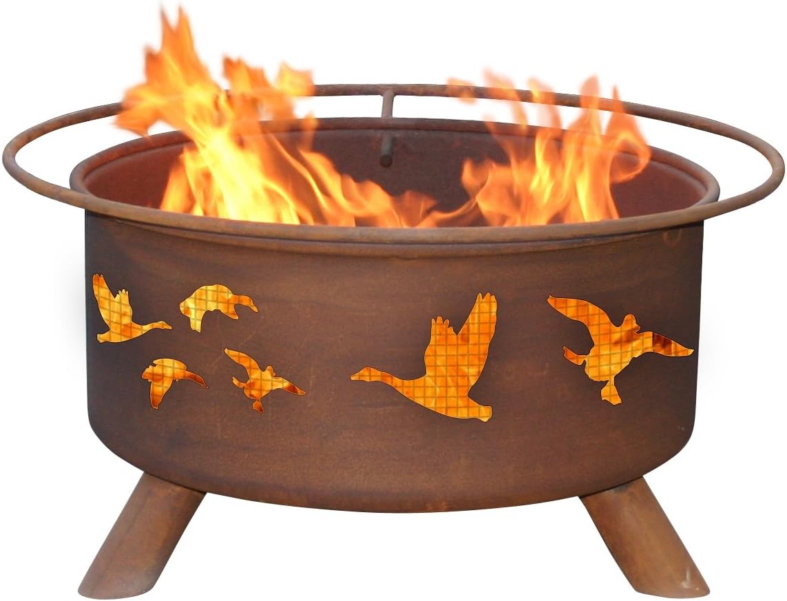 Patina Products F114, 30 Inch Wild Ducks Fire Pit