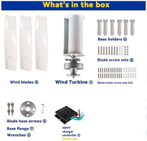 High-Efficiency Vertical Wind Turbine 6000W 8000W 9000W 10000W, Noise-Free Magnetic Levitation, 3 Blades for Home Use, 12V 24V 48V Renewable Energy Solution