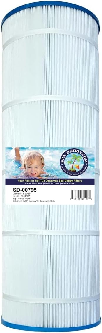 Spa-Daddy SD-00795 Filter - Used in Posi-Flo 100GPM-TX Replaces Pleatco PSR100 | Filbur FC-2550 | Unicel UHD-SR100