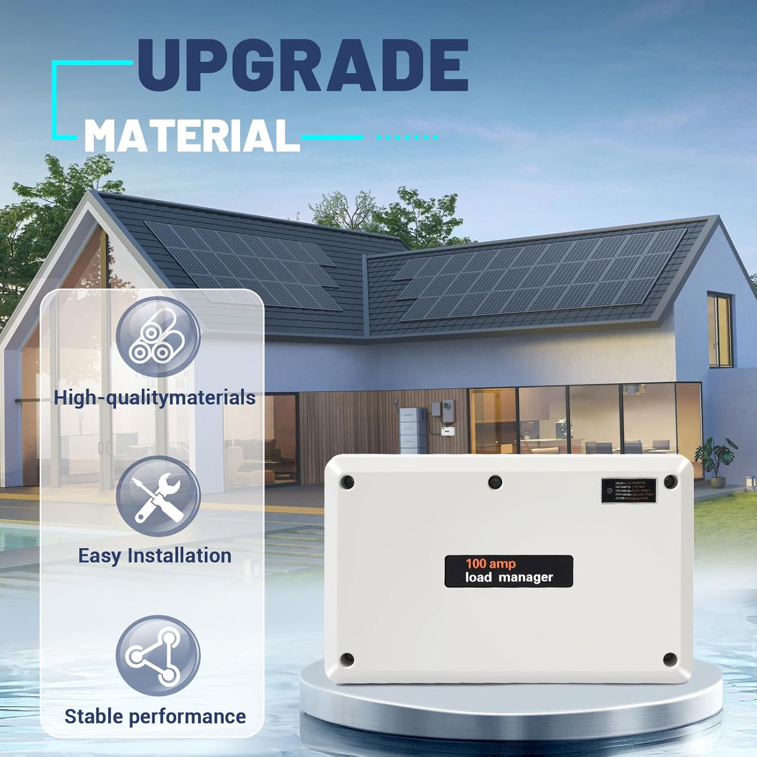 100 Amp Load Manager Smart Management Module compatible with Generac 7006, Wireless Generator Protection Module with 8-Zone Control & Real-Time LED Monitoring