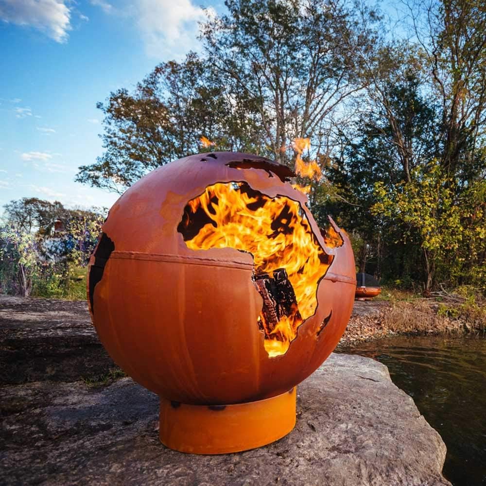 Fire Pit Art TR Third Rock Fire Pit, Metal