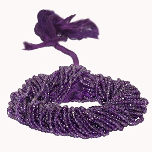 1 full strand of 14 inches strand. faceted amethyst israeli 3.5mm to 4mm
