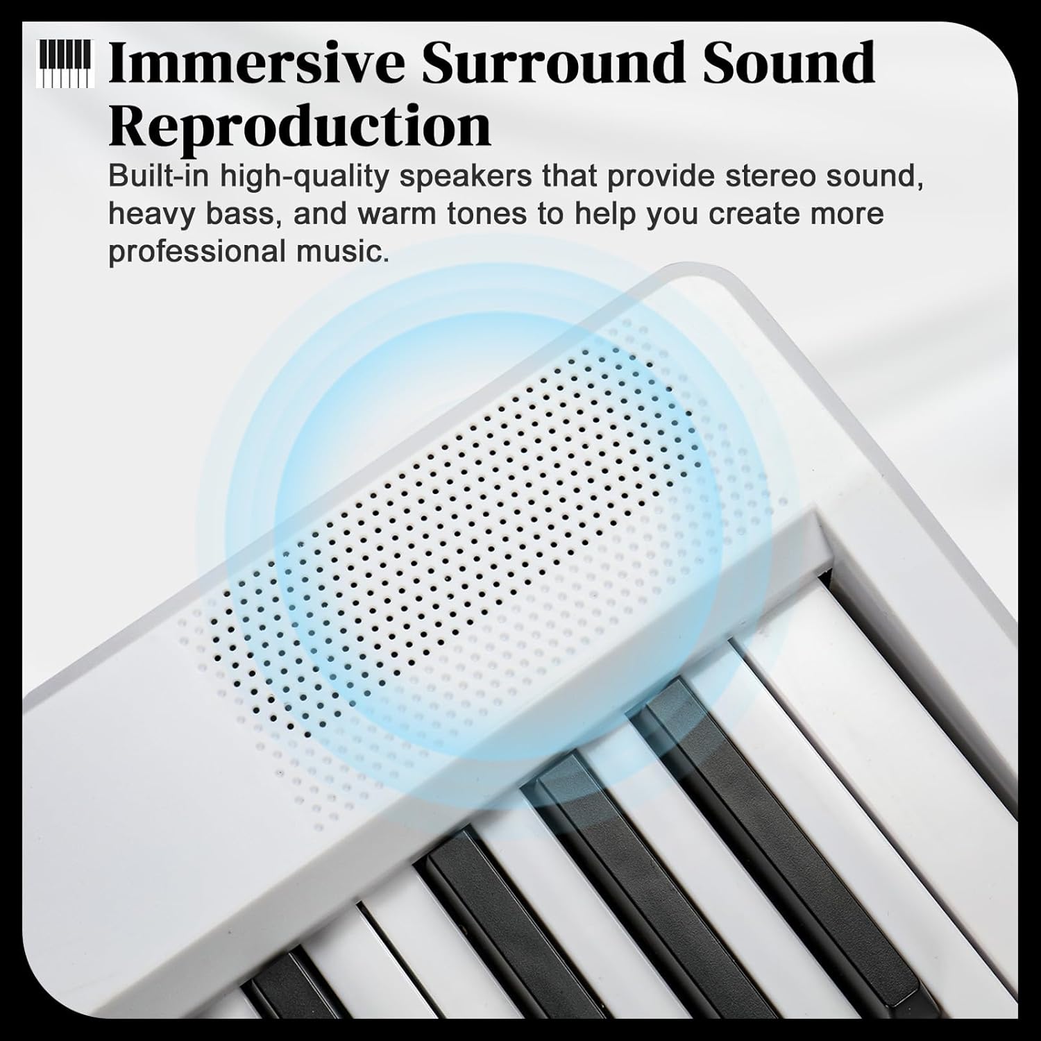 Portable Piano 88-Key Semi-Weighted Keyboard Folding Digital MIDI Bluetooth Electric Piano with Handbag Headphone Multiple Sound Modes for Piano Lover Adult Teenagers