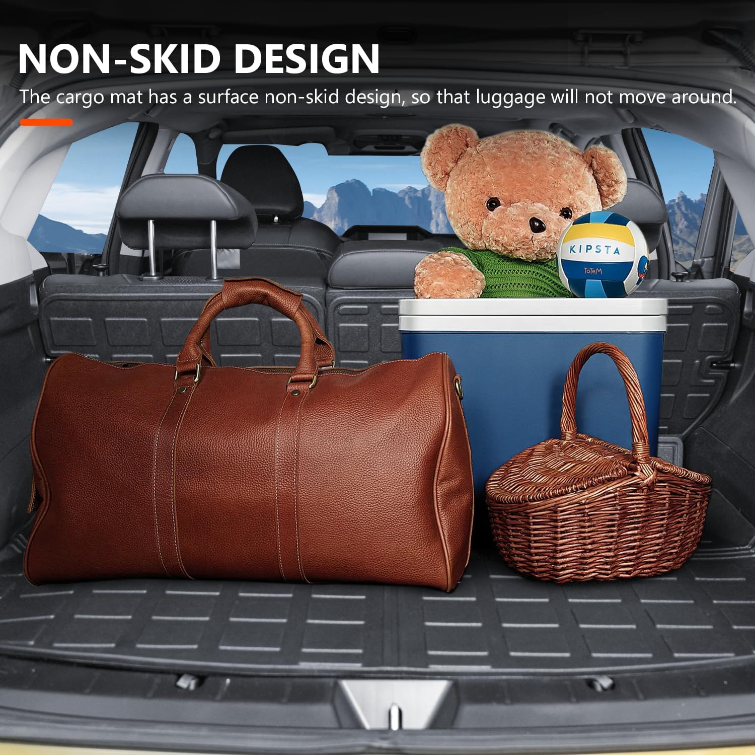 powoq Floor Mat Compatible with 2018-2023 Subaru Crosstrek Impreza Cargo Mat Floor Liner TPE Back Seat Protector Trunk Cargo Liner Replacement for 2018-2023 Subaru Crosstrek Accessories