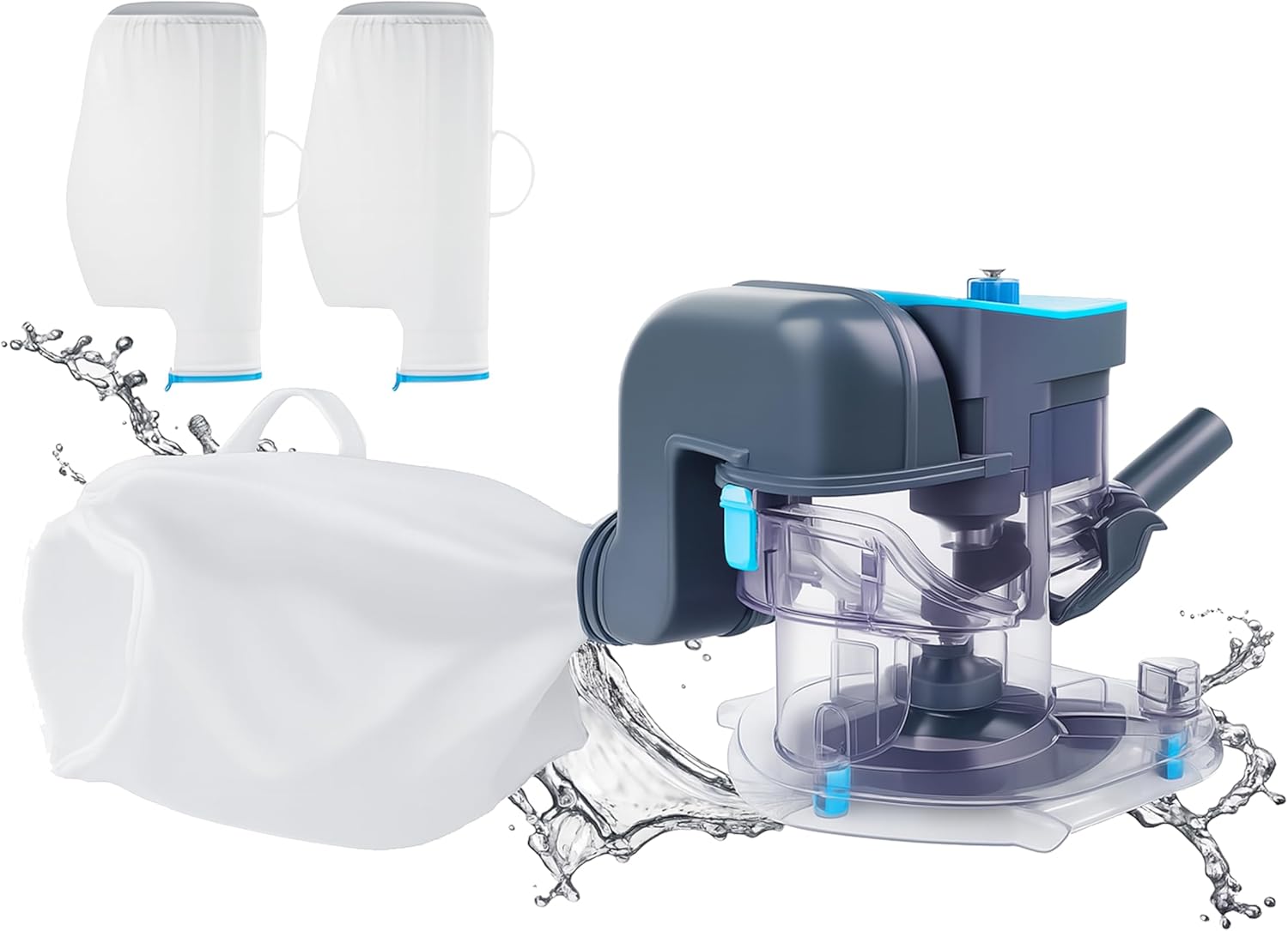 Cordless Rechargeable Pool Leaf Vacuum, Ultra Strong Suction, 3 in 1 Cleaning Solution – Deep, Shallow & Surface Skimmer, for Above Ground Pools & In Ground Pools