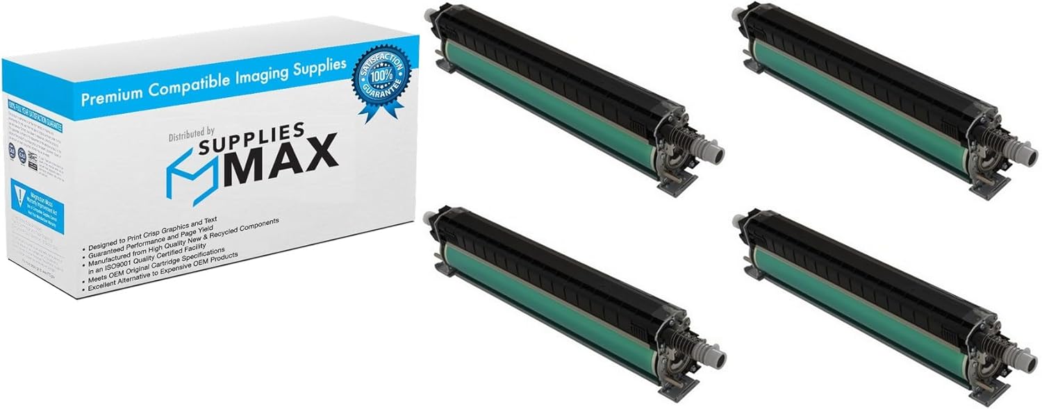Remanufactured Replacement for Konica Minolta AccurioPrint C2060L/AccurioPrint C3070L/bizhub Pro C1060L Drum Unit Combo Pack (BK/C/M/Y) (DU-106K_1PK/DU-106CMY_1PKMP)