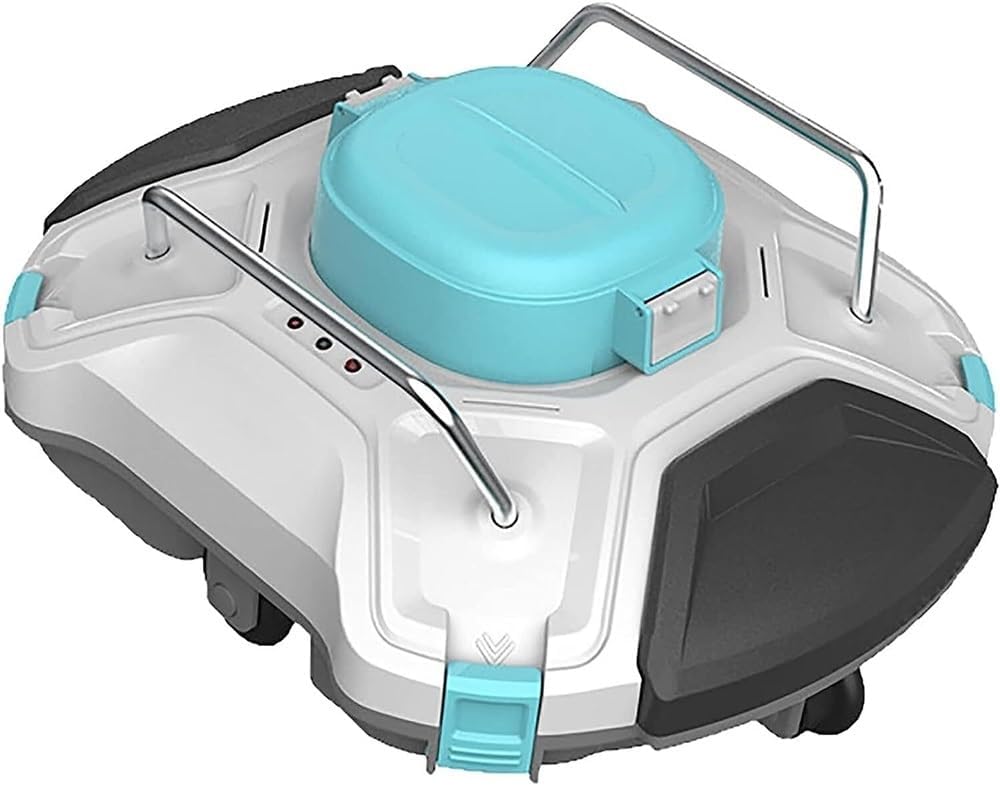 Cordless Robotic Pool Cleaner, Automatic Pool Vacuum with Powerful Suction, Last 90 Mins, Self-Parking, Ideal for Above/In-Ground Flat Pools up to 40 Fee