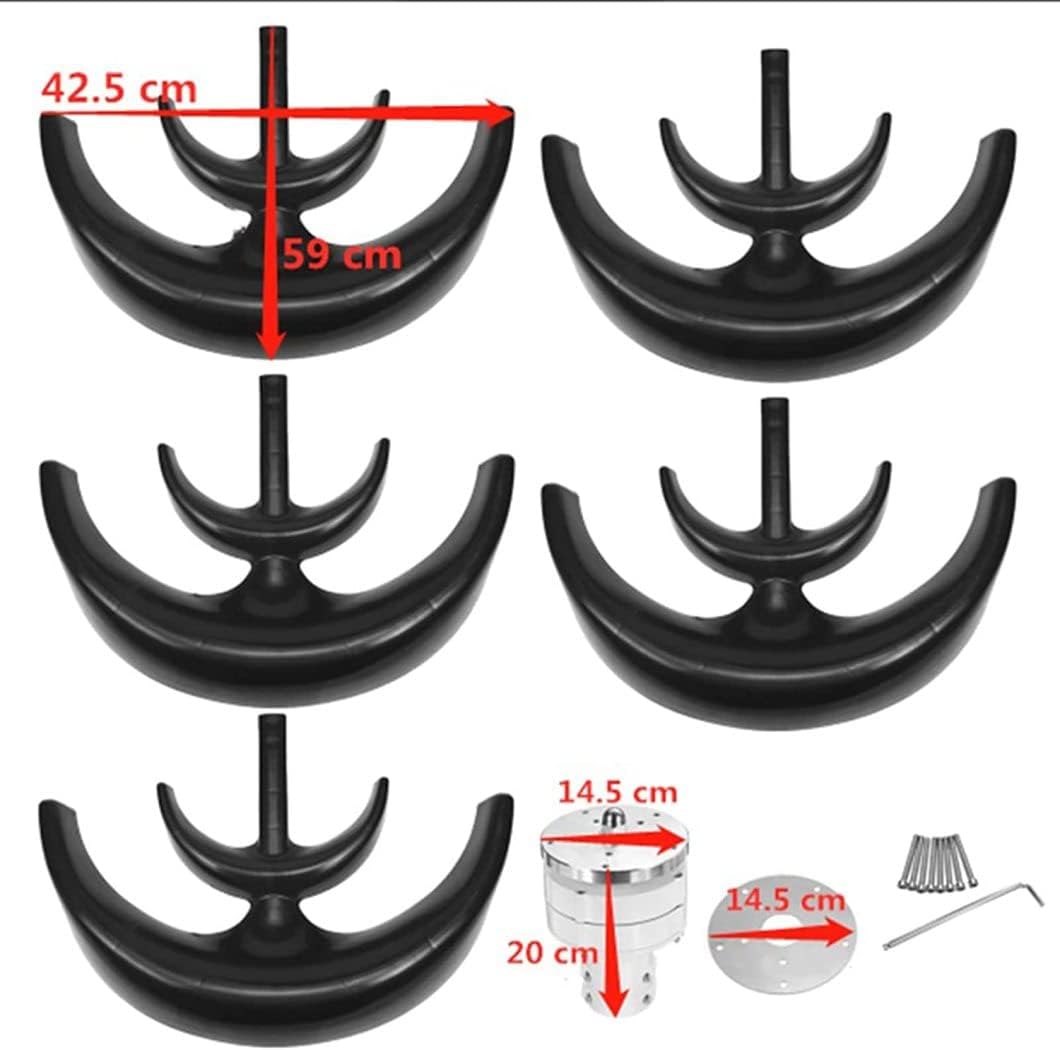 LiuSj JUnSt 12V-220V 5 Blades Lantern Wind Turbines Generator Kit,8000W Low Wind Speed Start Low Noise Vertical Wind Generator for Home Hybrids Streetlight Use