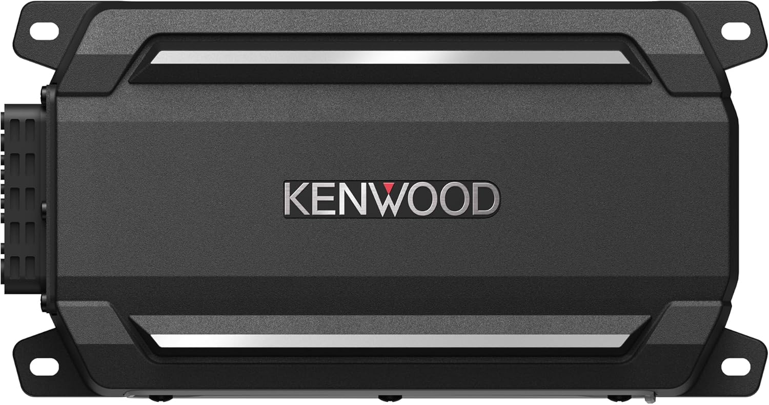 KENWOOD KAC-M5024BT Compact 4-Channel 600 Watt Car Amplifier with Bluetooth Streaming. Built for Marine, ATV and Powersport Applications. Waterproof, Dustproof, Rust Proof and Vibration Proof