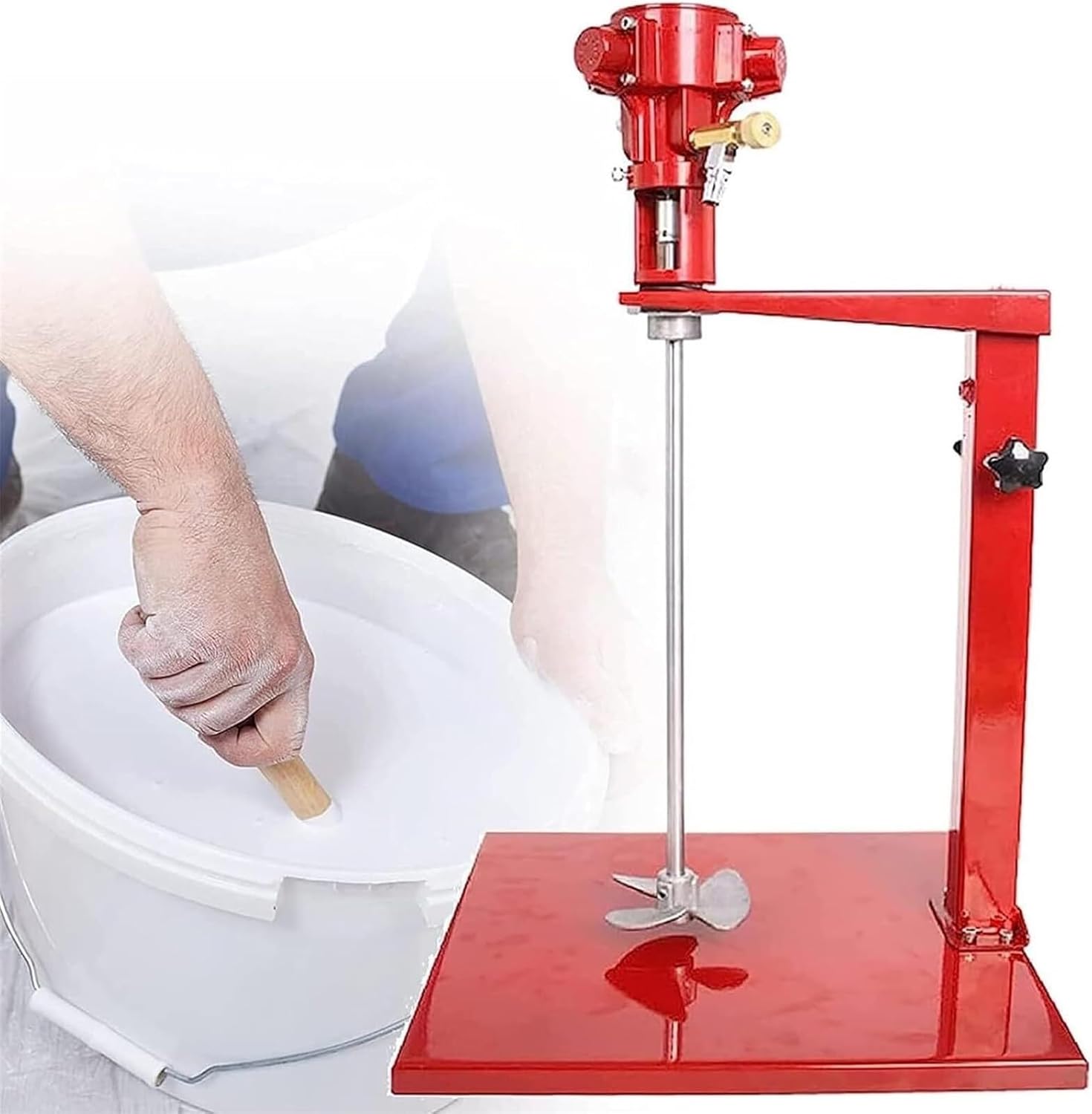 Pneumatic Paint Mixer with Stand - Air Agitator for Efficient Paint and Dye Mixing, Desktop Stirring Machine for Hydrosol and Liquid Mixing