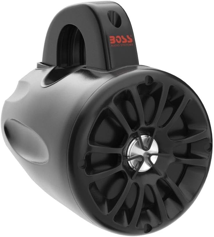 BOSS Audio Systems BM40AMPBT ATV UTV Waketower Speaker System - Bluetooth, 500 Watts of Power Per Pair, 4 Inch Woofer, Full Range, 2 Way, Marine grade, Weatherproof, Sold in Pairs