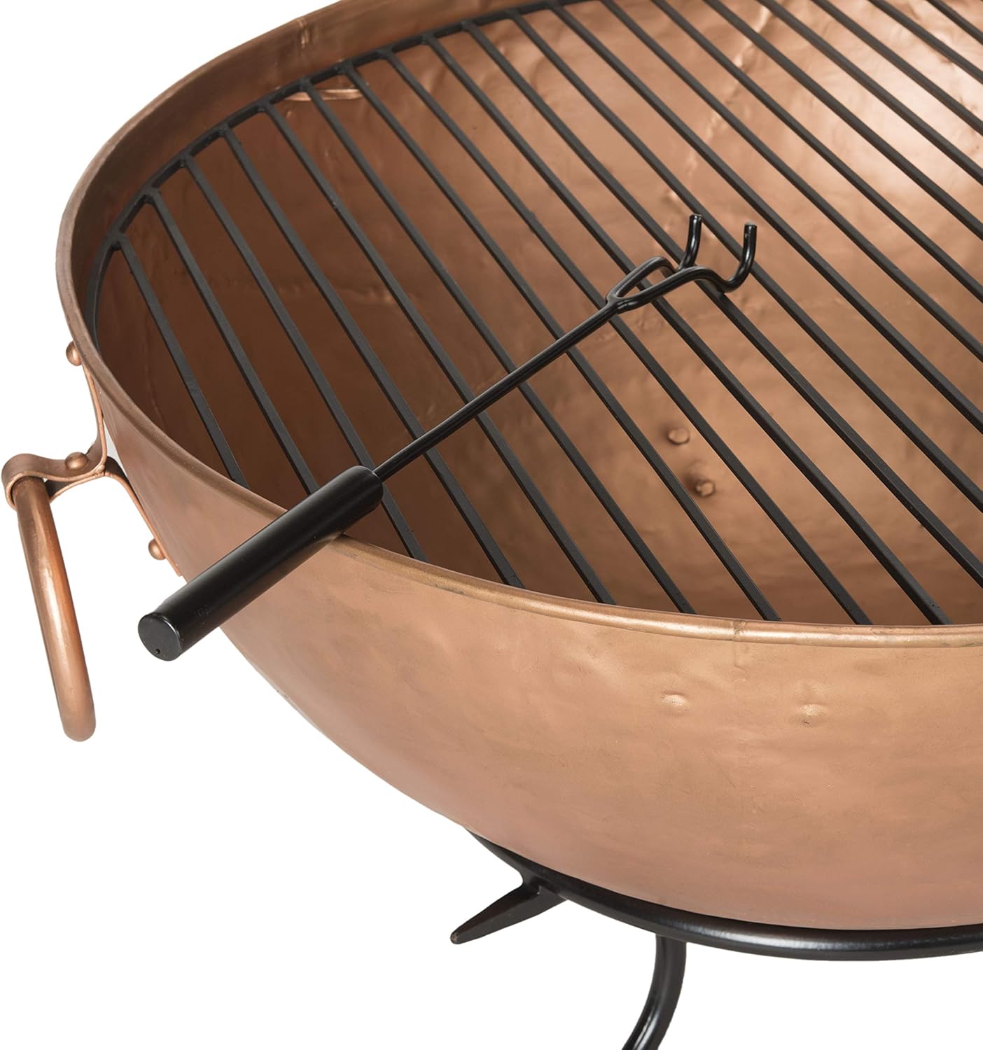 Safavieh Outdoor Collection Bangkok Fire Pit, Copper and Black