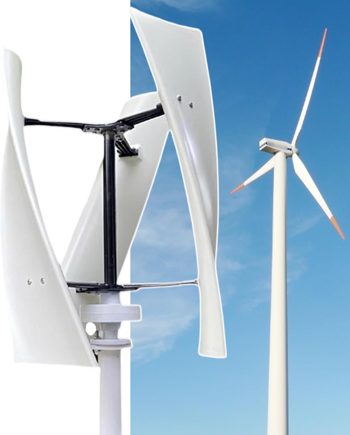 3000W Vertical Wind Turbine Generator Kit - 12V/24V 3-Blade Maglev Vertical Axis Power Generator with Controller for Home & Industrial Renewable Energy Solutions, Eco-Friendly Wind Power System.
