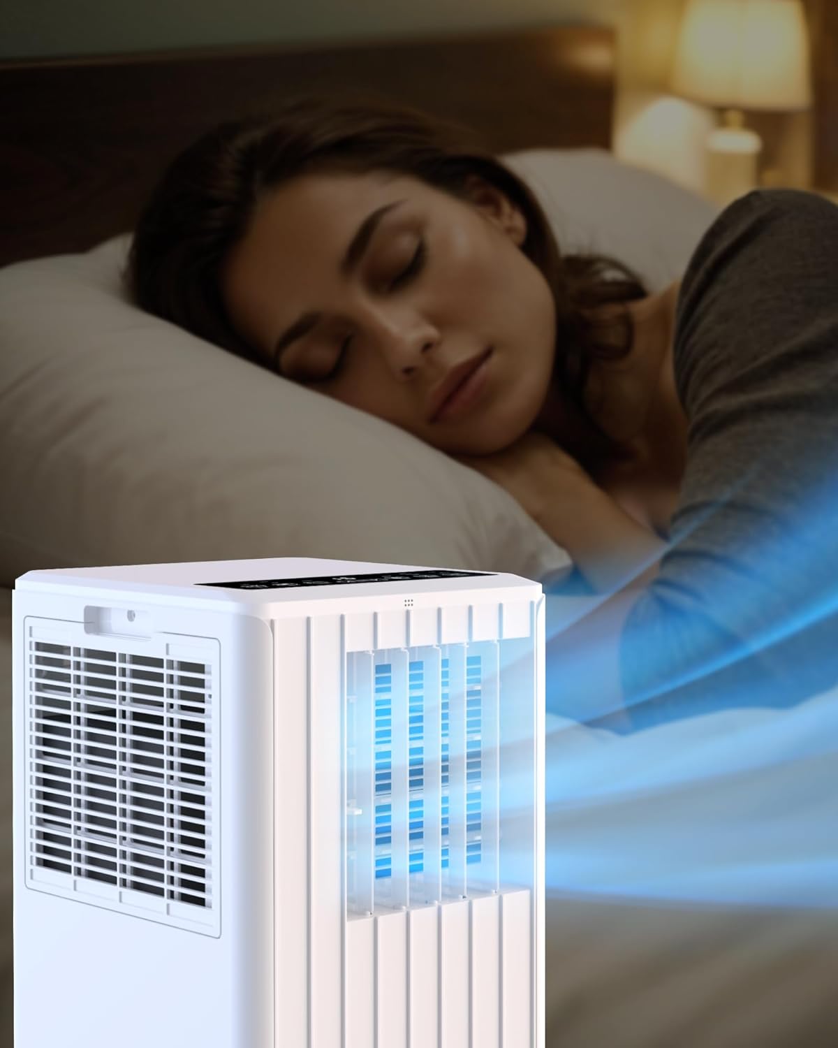 8000 BTU Portable Air Conditioners Portable AC Unit with Cool, Dehumidifier, Fan Modes, Standing Air Conditioner for Room Bedroom up to 350 sq.ft, Remote Control, Timer, Sleep Mode, Installation Kit