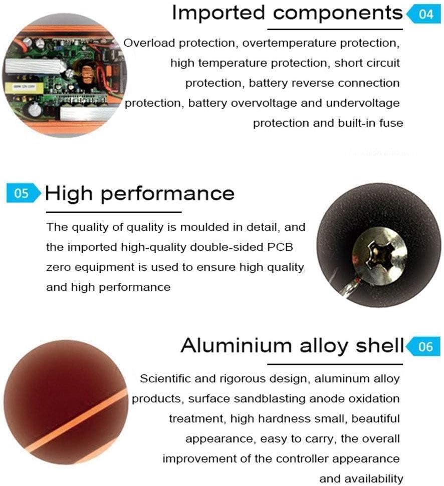 Pure Sine Wave Power Inverter 3000W/6000W Peak Converter DC 12V 24V to AC 110V 220V with LED Display & Dual Universal Sockets for RV Truck Car Boat,24Vto110V