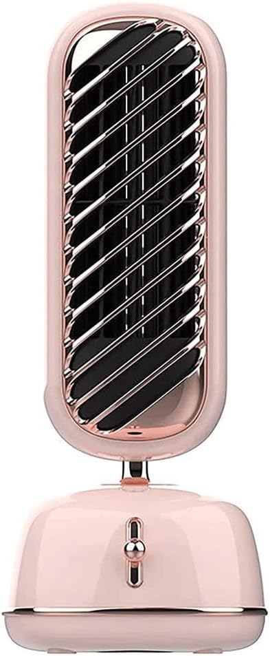 Portable Air Conditioner Fan,3 Speed Personal Evaporative Air Cooler - USB Quiet Air Humidifier, for Desk, Office, Bedroom (Color : Pink)