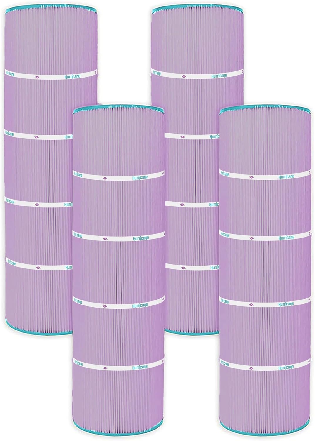 Hurricane Filters 4 Pack HF7468-04P Platinum Purple Pool Filter Cartridge - Replacement for PJAN115, Unicel C-7468, Filbur FC-0810, Jandy Industries CL460, CV460 - USA Pool Filters