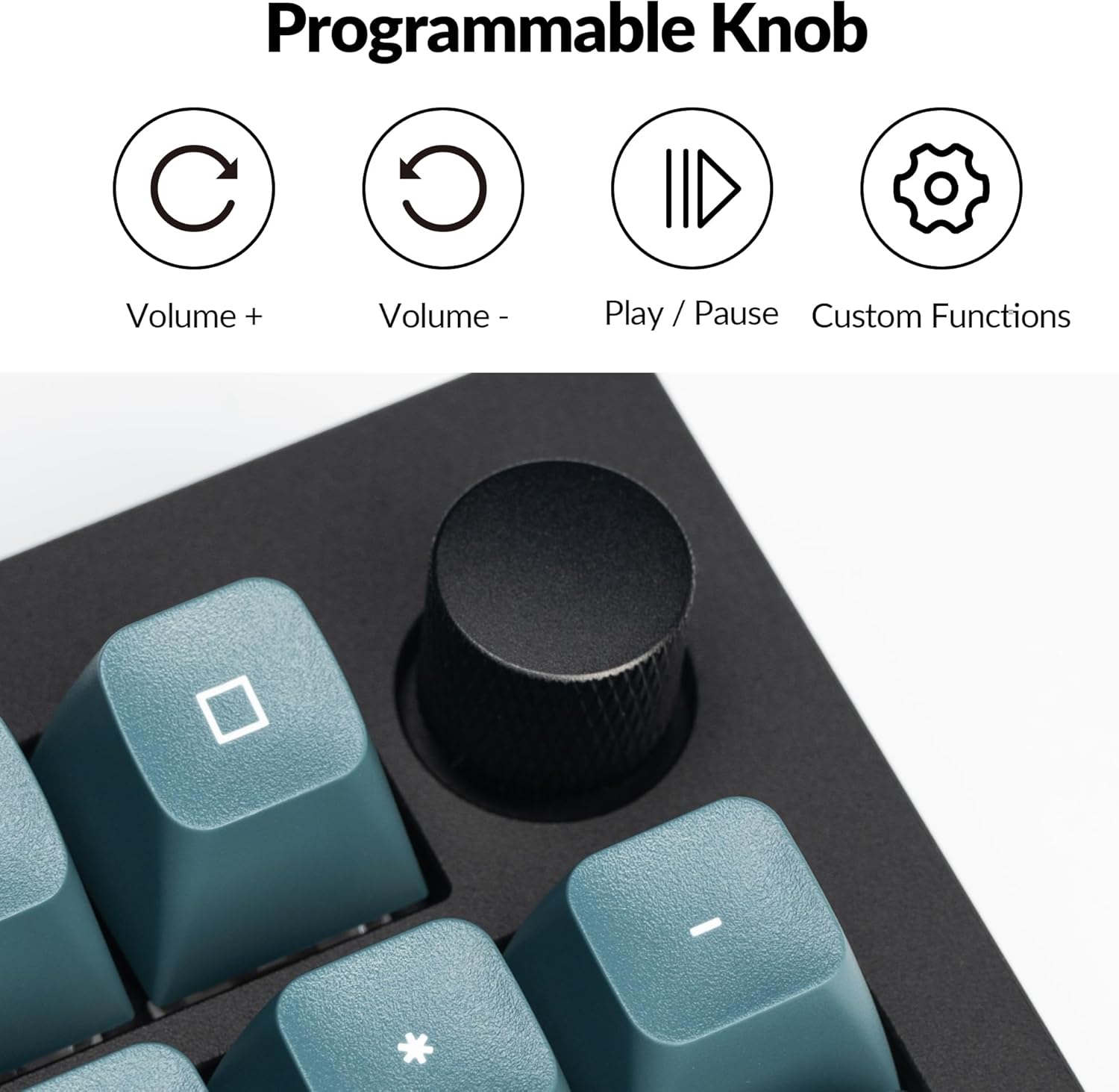 Keychron Q5 Pro Wireless QMK/VIA Mechanical Keyboard, 96% Layout Programmable Knob Full Aluminum Double-Gasket Design, Hot-swappable K Pro Banana Switch for Mac Windows Linux - Black