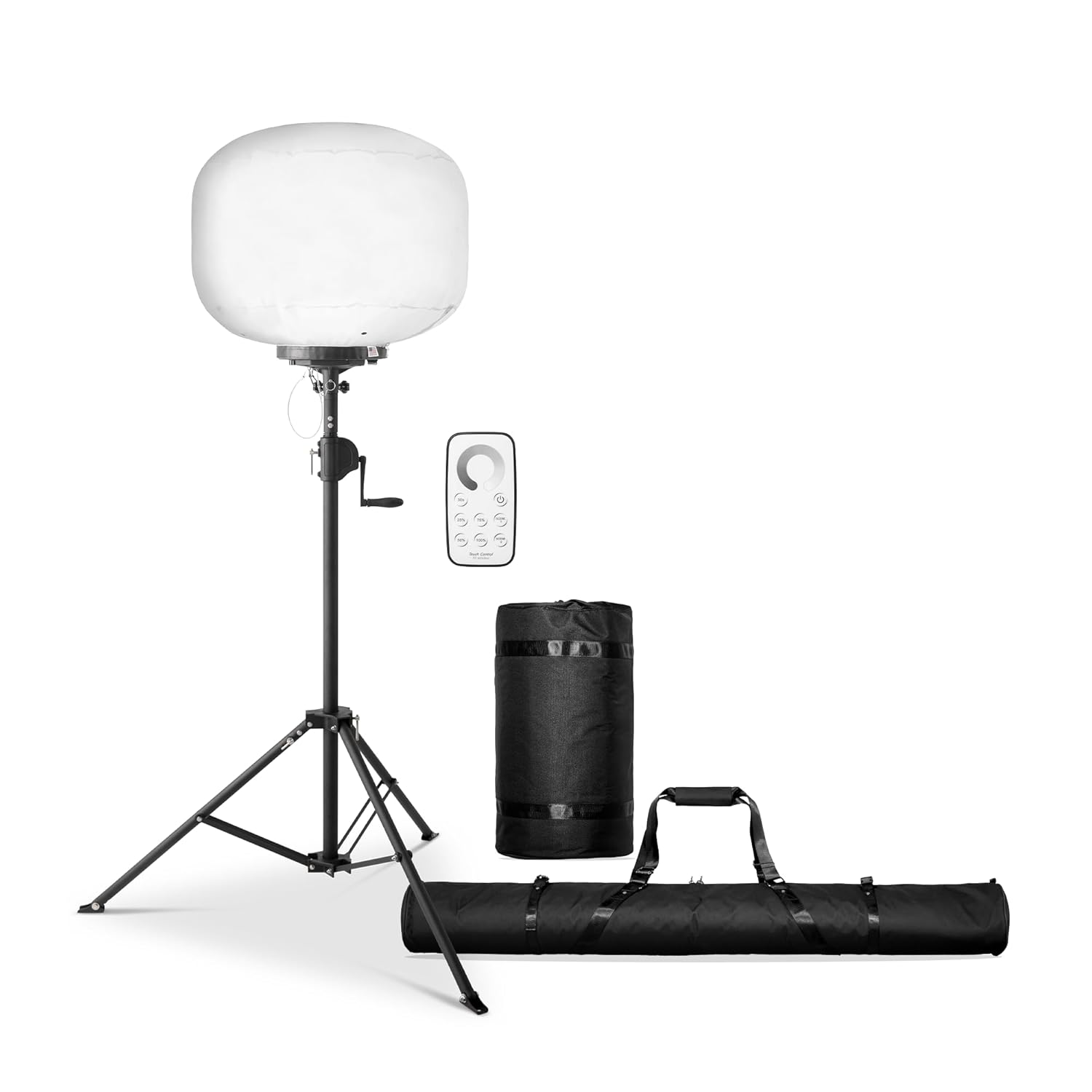 E-Z UP 300W LED Balloon Light and Tripod with Over 38,000 sqft of 360-degree Illumination, 42,000 lumens