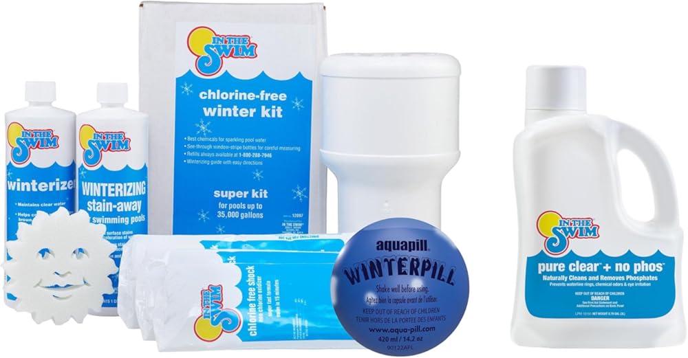 In The Swim Ultimate Pool Closing Kit and Winter Pill Bundle - Winterizing Chemicals for Above Ground and In-Ground Pools - Up to 35,000 Gallons