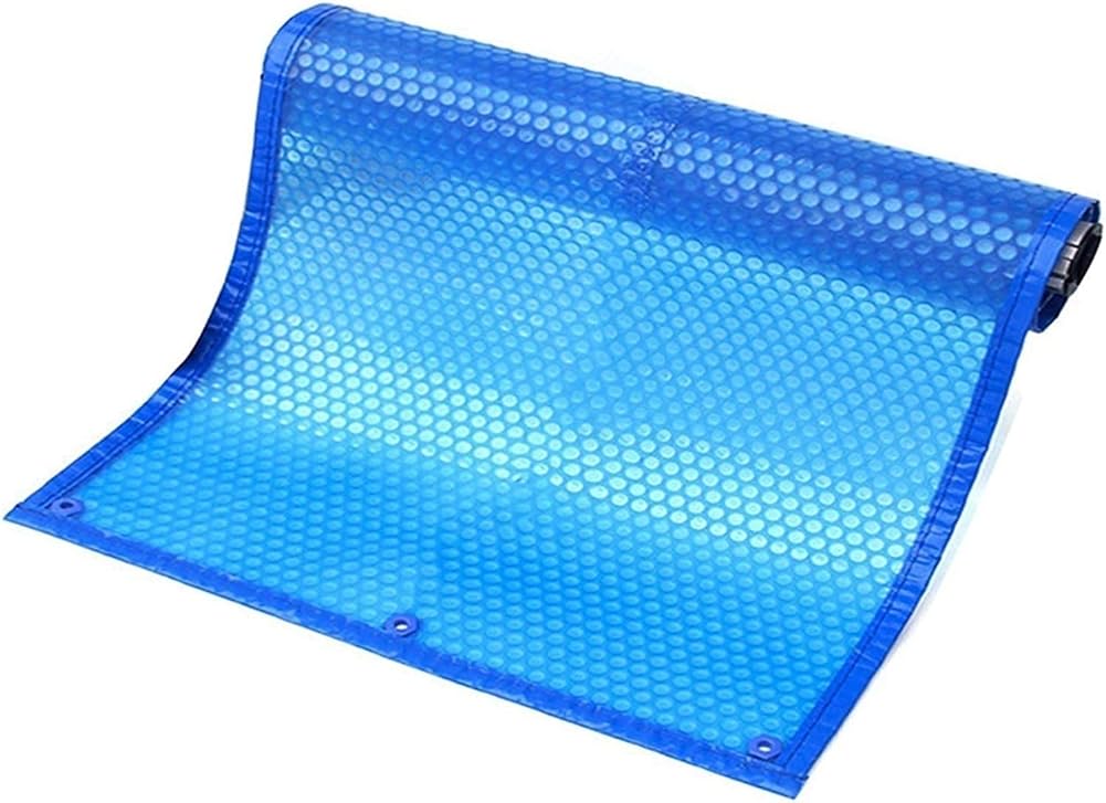 Pool Solar Cover with Bubbles Heavy Duty Pool Cover, Rectangle Bubble Solar Blanket with Grommets, for Above Ground Pools/Hot Tub/Family Swimming Pool ，Heat Insulation Film Foldable (Size : 5.5mx6.5