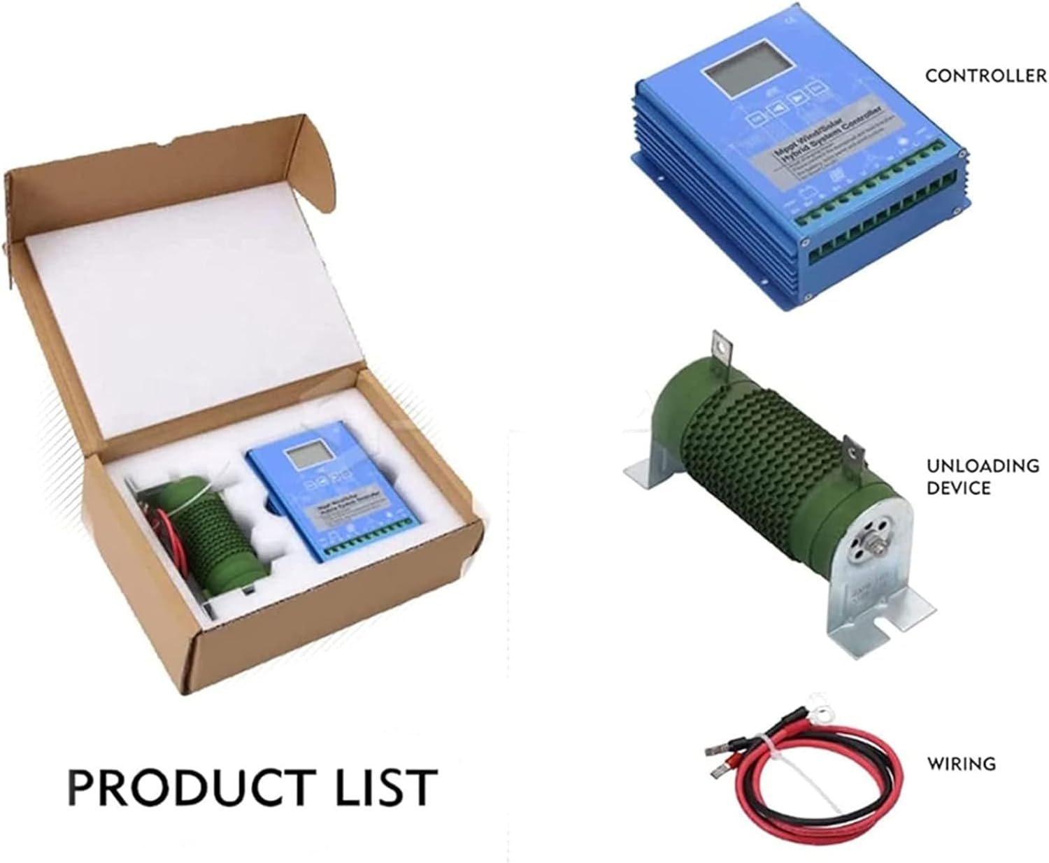 48v, LCD Wind and Solar Complementary MPPT Charge Controller, 8000W Household Wind Turbine Controller 12V 24V 48V 220V Household Lighting Equipment Automatic Controller