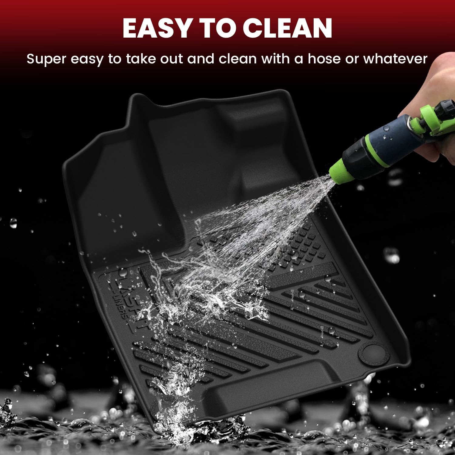 LASFIT Floor Mats & Cargo Mat for Honda Pilot 2016-2022 (7 Passengers), Split & One-Piece Foldable Seating TPE Floor Liners Accessories, 1st & 2nd & 3rd Row & Cargo Liner with Backrest Mat, Black