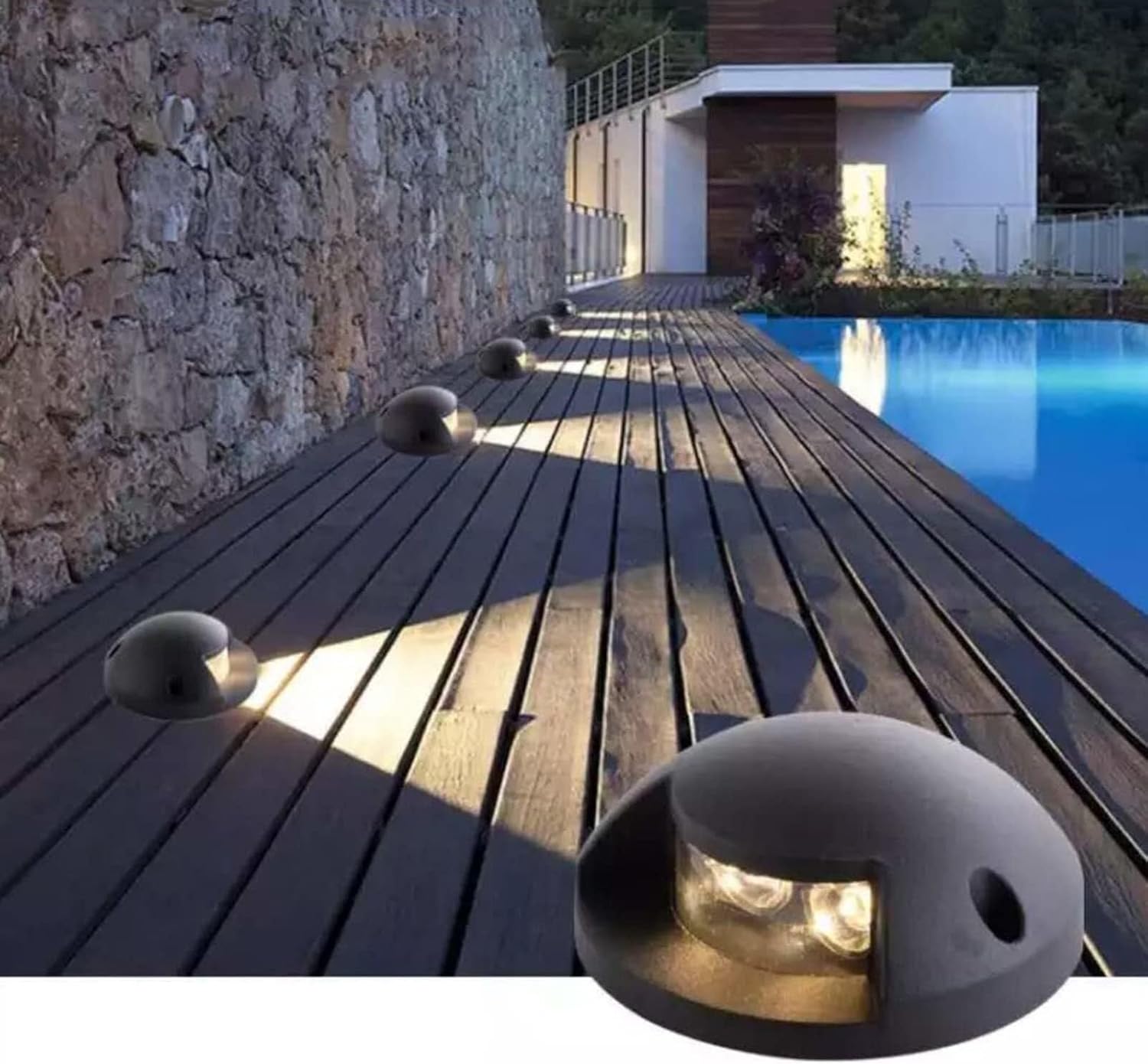 LED Landscape Lighting Outdoor IP67 Waterproof Round Buried Light for Garden, Driveway, Deck