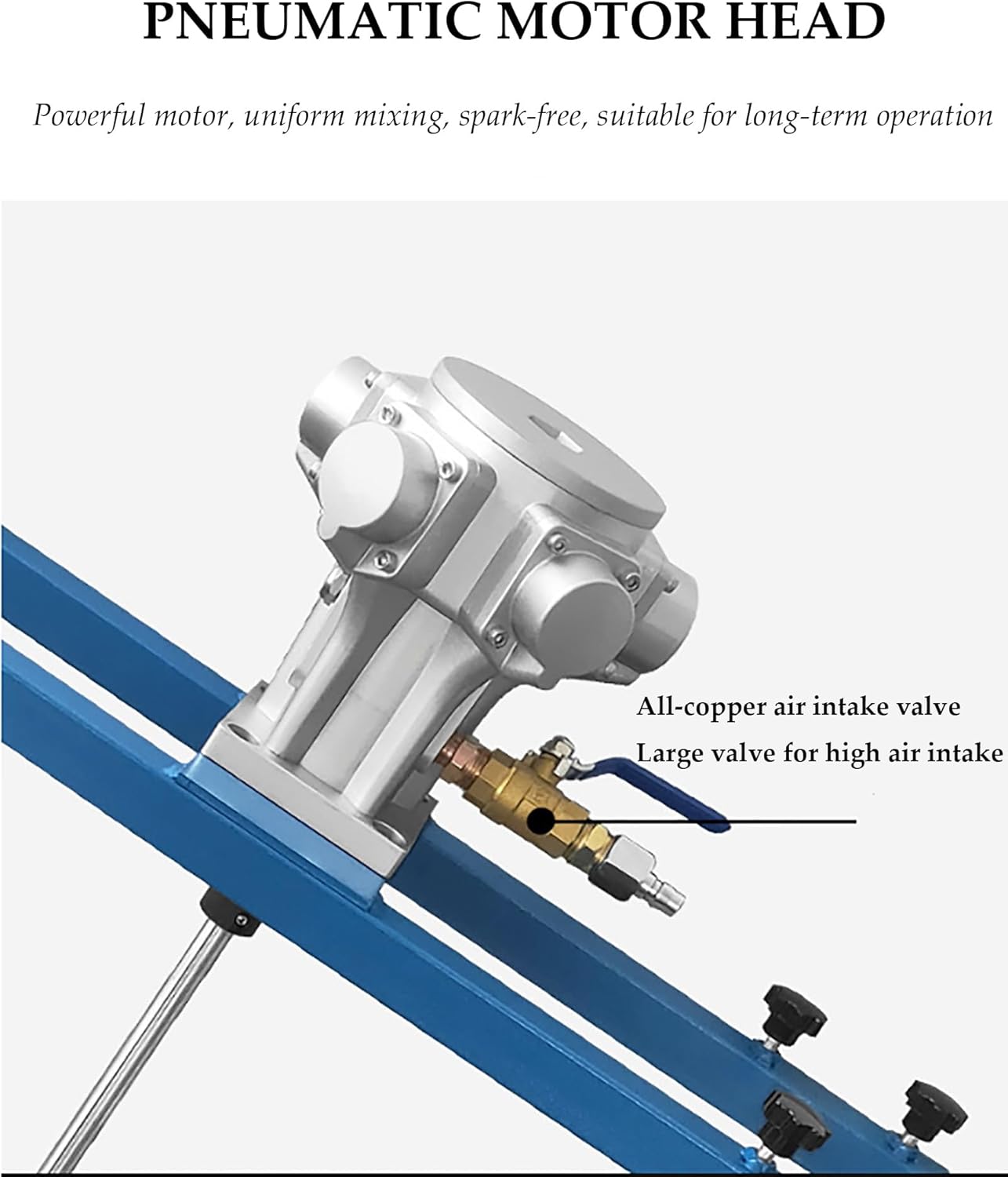 Pneumatic Paint Mixer for IBC Open-top Drum, Coat Mixer Bracket Air Agitator Stirring Machine, Paint Mix Tool for Paint, Fluids, Manufacturing, Labs, Industrial Use(Five-cylinder)