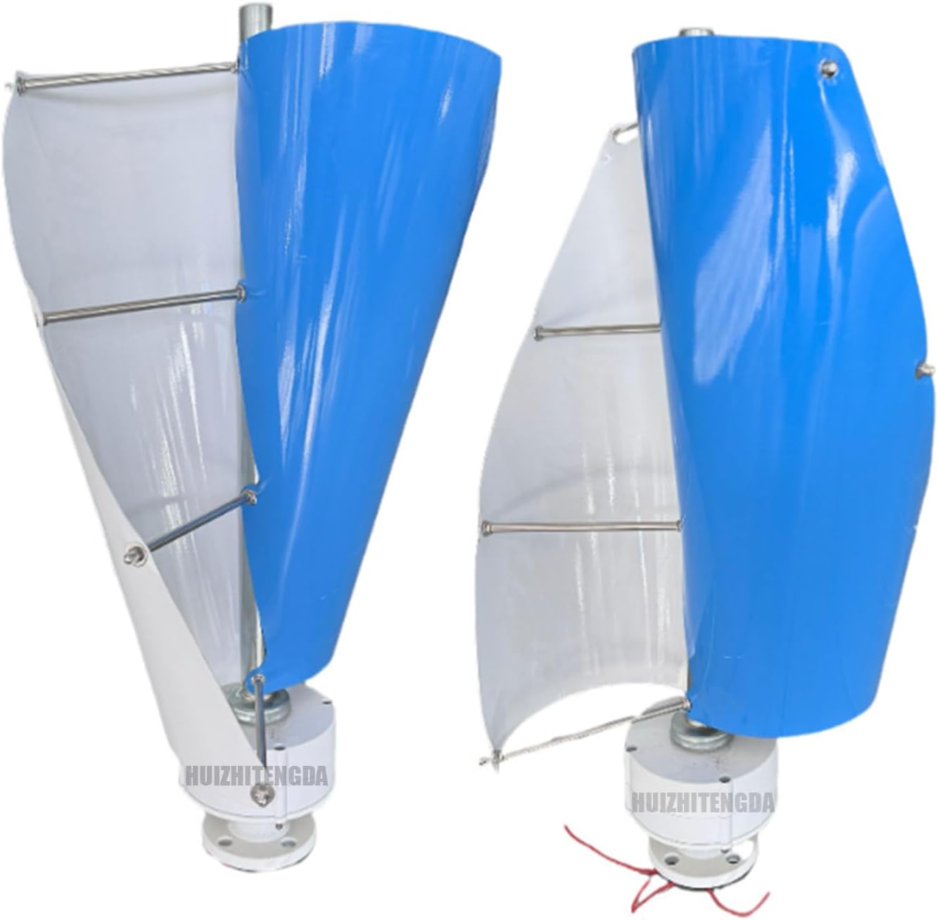 2 Blades Spiral Wind Generator,2000W 12V 24V 48V Vertical Axis Wind Turbine with Wind Controller Applicable to Wind and Solar Power Generation Systems