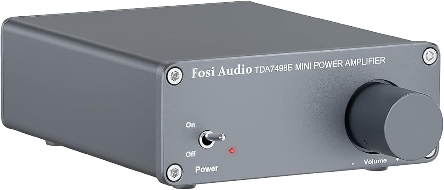 Fosi Audio TDA7498E 2 Channel 160W x2 Stereo Audio Amplifier Mini Hi-Fi Class D Car Integrated Amp for Passive Speakers with 24V Power Supply