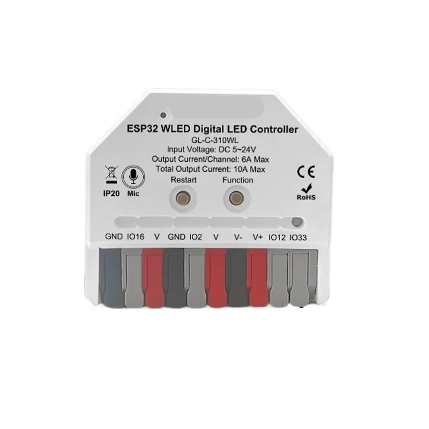 WLED ESP32 LED Controller with Microphone DIY Music Dynamic Mode